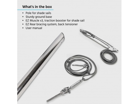 EZ Mast Inox - De 304 Inox Mast Voor Schaduwzeilen