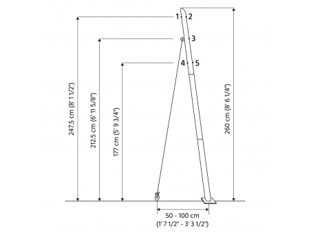 EZ Mast Inox - De 304 Inox Mast Voor Schaduwzeilen