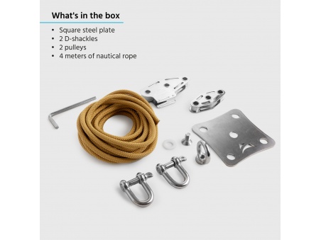 Kit wandmontage Muscle X3 met tractie booster voor schaduwdoeken