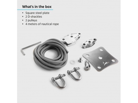 Kit wandmontage Muscle X3 met tractie booster voor schaduwdoeken