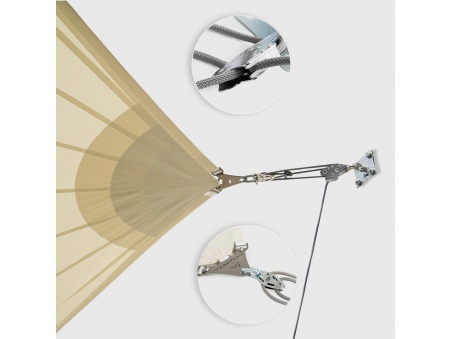 Kit wandmontage Muscle X3 met tractie booster voor schaduwdoeken