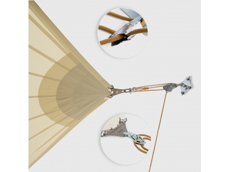 Kit wandmontage Muscle X3 met tractie booster voor schaduwdoeken