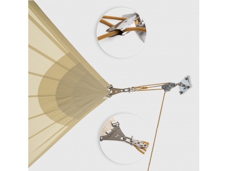 Kit wandmontage Muscle X3 met tractie booster voor schaduwdoeken