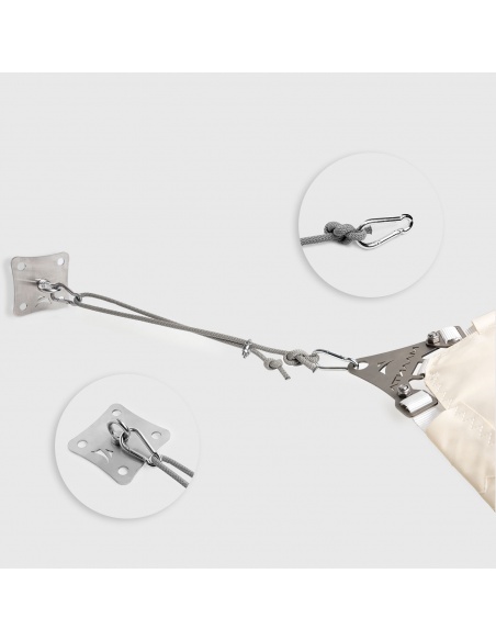 Bevestigingsset SimplE voor muren zeiltouw schaduwdoek