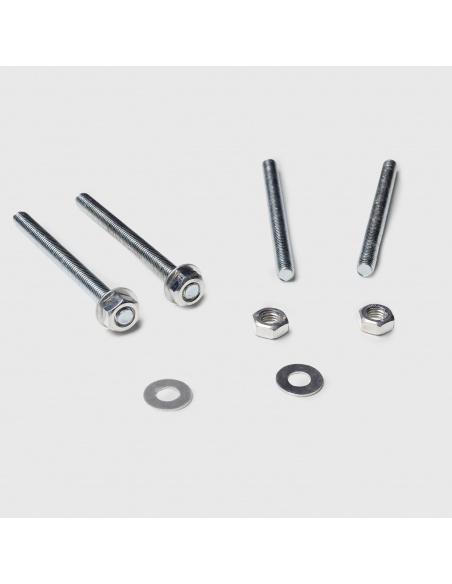 Set van 4 draadstangen van gegalvaniseerd staal M10 lengte 12 cm