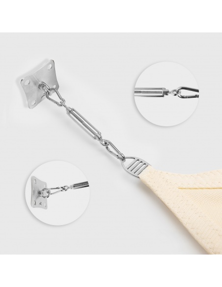 Bevestigingsset EZ Wall Fix voor muren spanhaak staal schaduwdoek