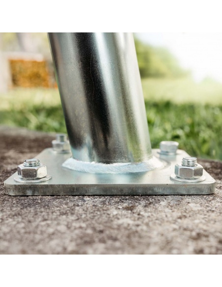 Set van 4 draadstangen van gegalvaniseerd staal M12 lengte 13 cm