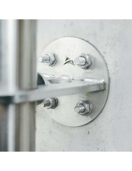 Set van 4 draadstangen van gegalvaniseerd staal M12 lengte 13 cm