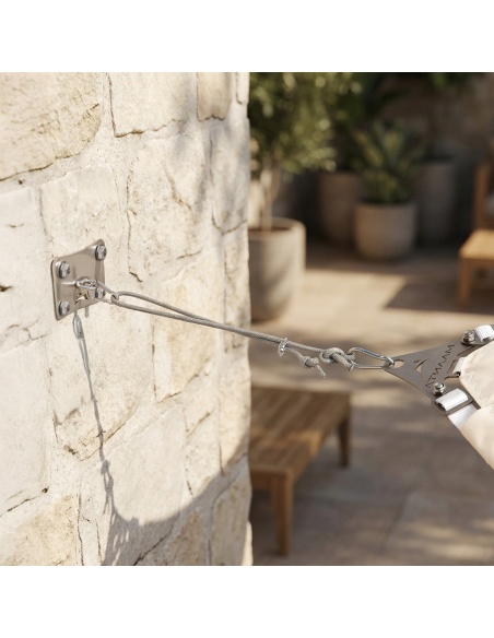 Bevestigingsset SimplE voor muren zeiltouw schaduwdoek