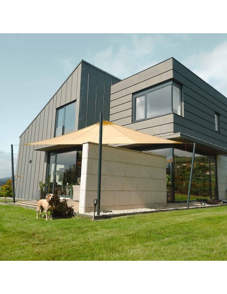 Solaria Ademend - ons beste zonnedoek met radiale snit