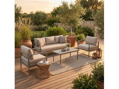 Melina: Outdoor lounge set met extra dikke kussens