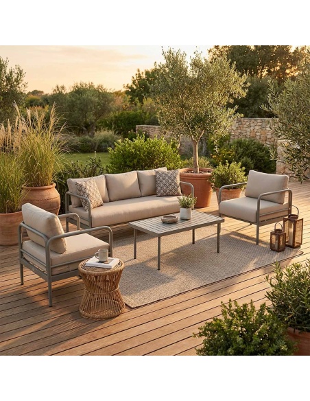 Melina: Outdoor lounge set met extra dikke kussens