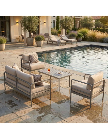 Melina: Outdoor lounge set met extra dikke kussens