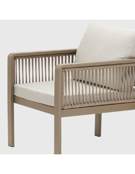 Genova: handgemaakte tuinlounge met handgevlochten touw