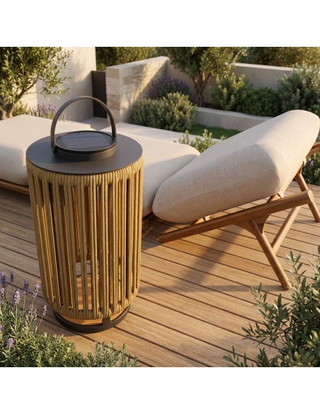 Marinea: Buitenlamp van gevlochten touw