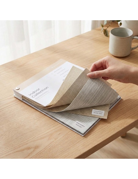 Recta: rolgordijn met geometrische designplaat