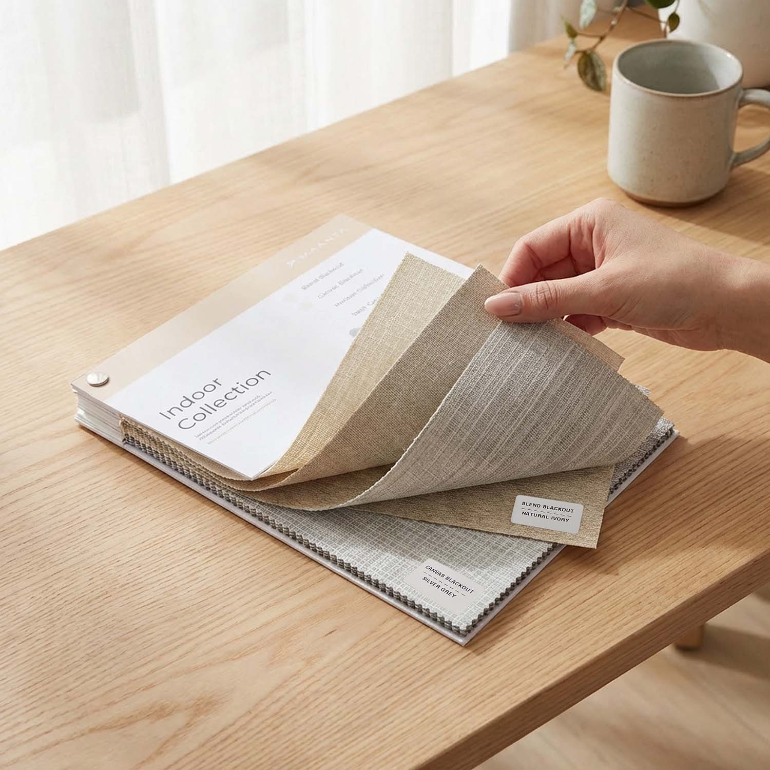 Stofstalen rolgordijnen: Kleuren & materialen