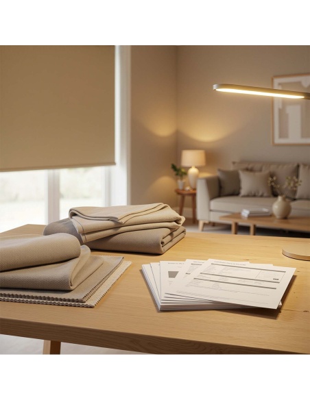 Stofstalen rolgordijnen: Kleuren & materialen