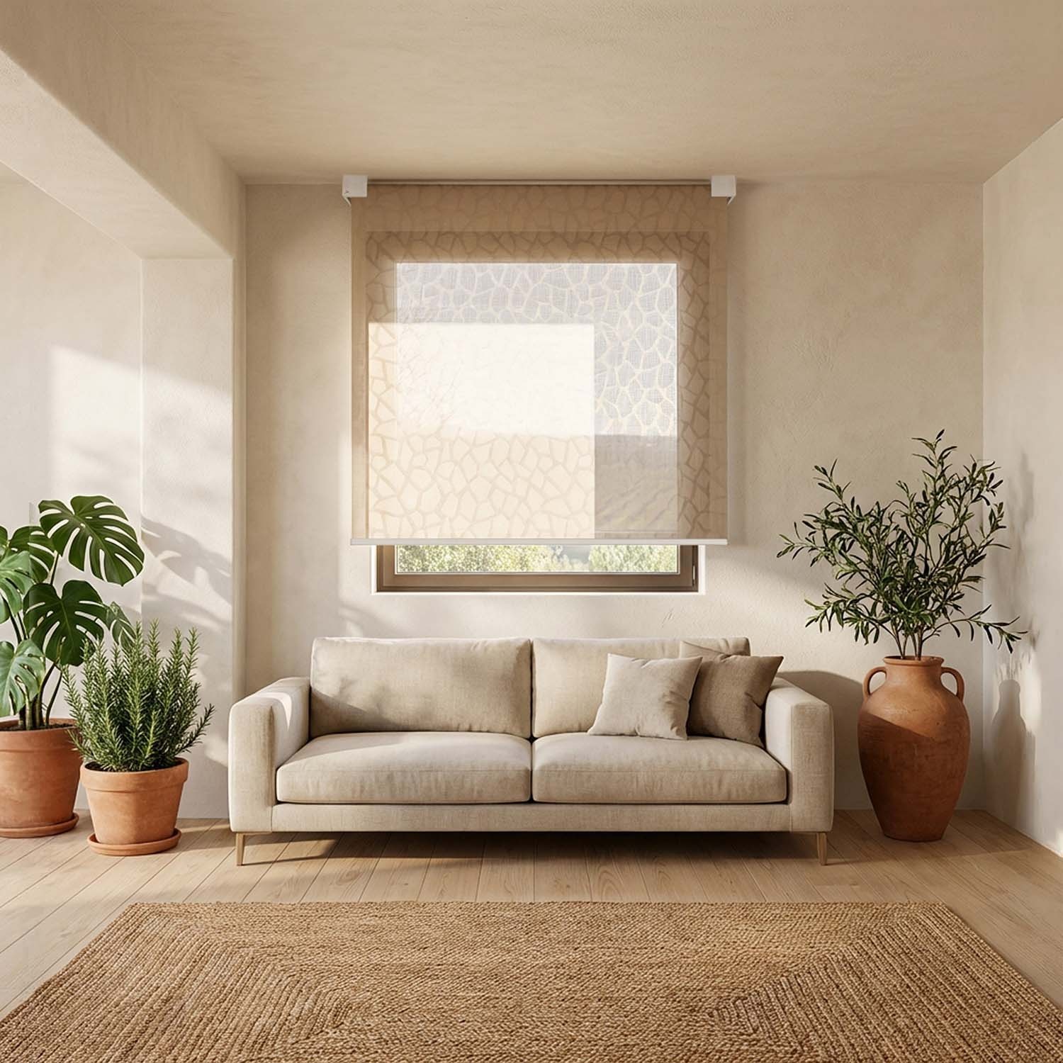 Kyma: rolgordijn met golvende designplaat 2