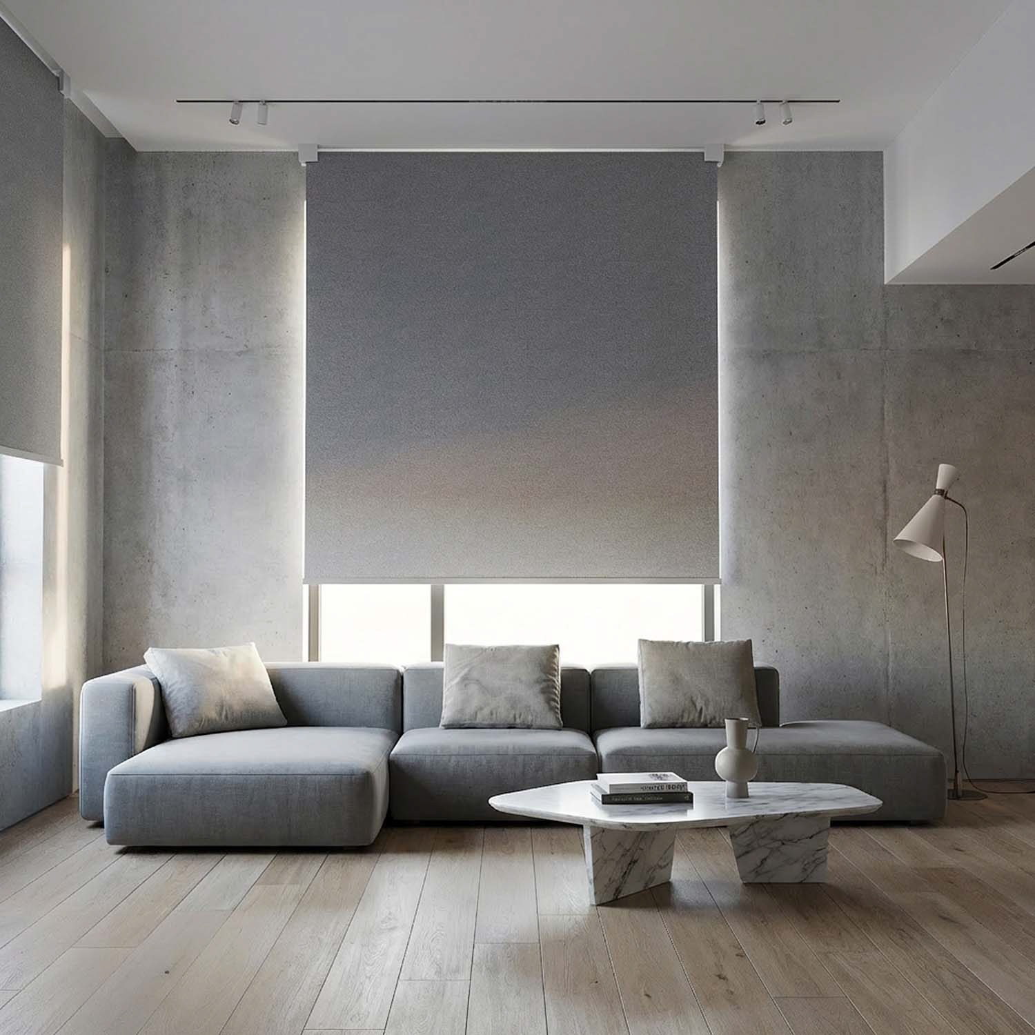 Recta: rolgordijn met geometrische designplaat 2