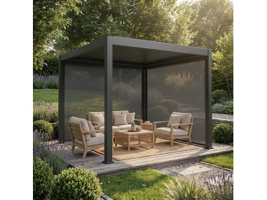 Manual Zip Screen - Zipscreen voor pergola Lyra T6