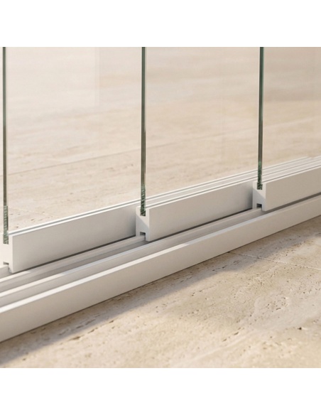 Schuivende glazen wanden voor Lyra T6 - Pergola met glas afgesloten