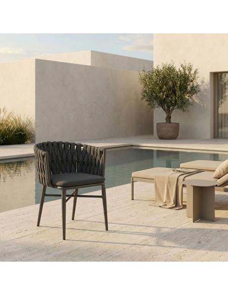 Torcea: Tuinstoel met Breed Plat Touw