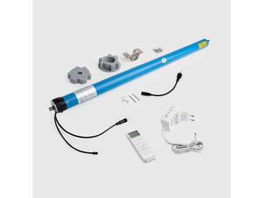 Motorkit + 12v acculader + afstandsbediening - Complete motoriseringskit voor rolgordijnen