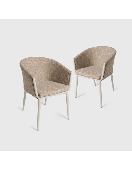 Mitara: Outdoor Eetkamerfauteuil van Doorgeverfd Stof