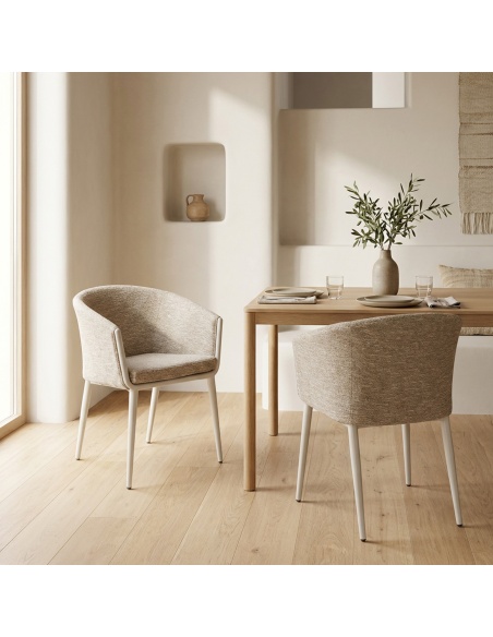 Mitara: Outdoor Eetkamerfauteuil van Doorgeverfd Stof