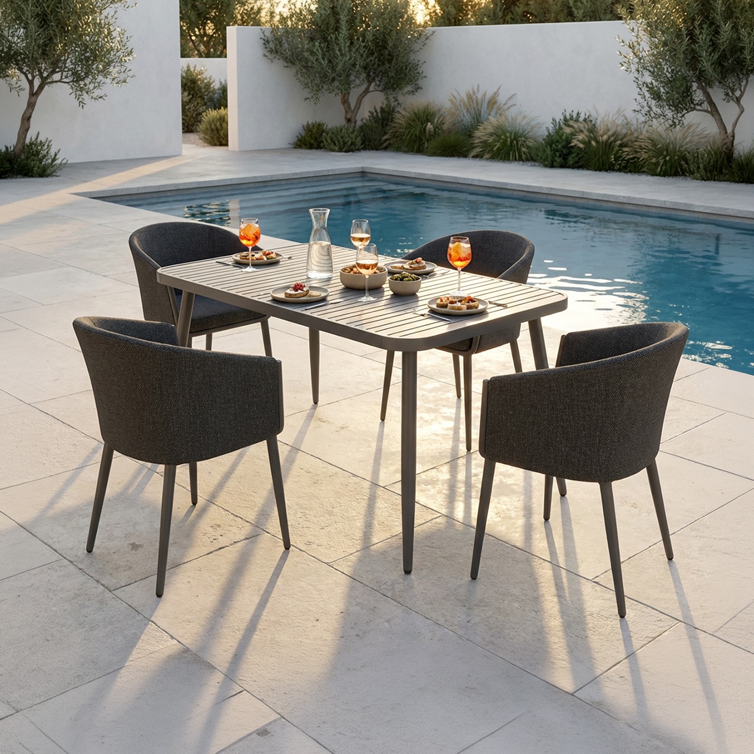 Conviva: Eettafel voor de Tuin van Aluminium