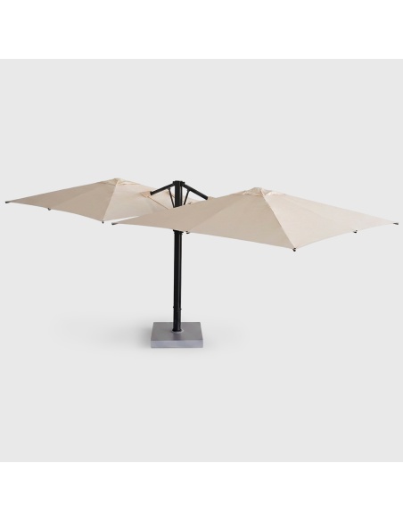 Cygnus Duo: Dubbele Zweefparasol met Zijarm