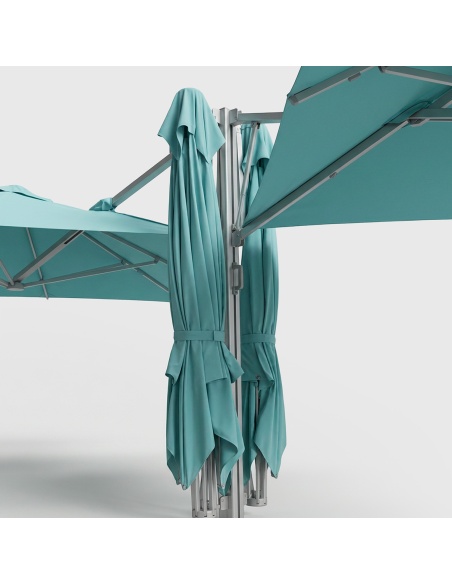 Cygnus Qadro: Zweefparasol met Vier Doeken 6×6 m