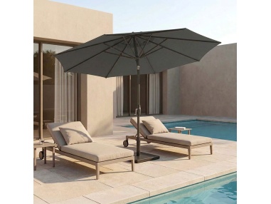 Lybra: Kantelbare Parasol met Centrale Paal en EquiTilt®-Technologie