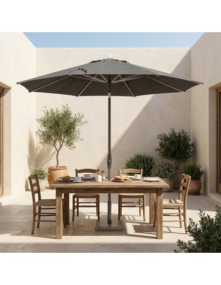 Lybra: Kantelbare Parasol met Centrale Paal en EquiTilt®-Technologie