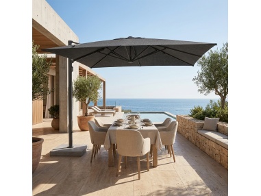 Cygnus: Cantilever Parasol met Zijarm Push-Open