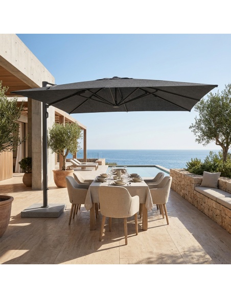 Cygnus: Cantilever Parasol met Zijarm Push-Open
