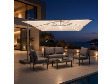 Auriga: Verlichte Parasol met Zijarm