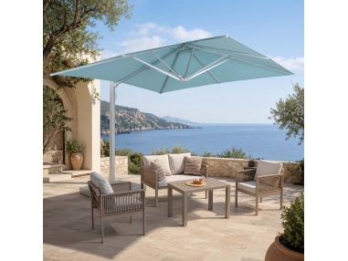 Cygnus: Cantilever Parasol met Zijarm Push-Open