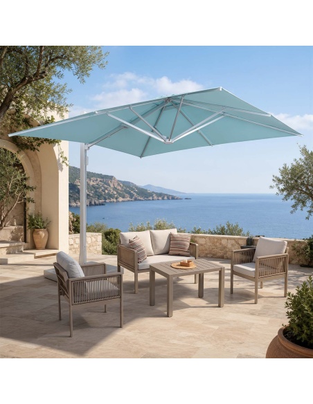 Cygnus: Cantilever Parasol met Zijarm Push-Open