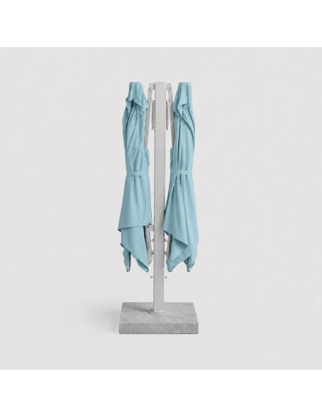 Cygnus Duo: Dubbele Zweefparasol met Zijarm