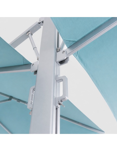 Cygnus Duo: Dubbele Zweefparasol met Zijarm