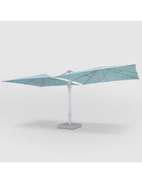 Cygnus Duo: Dubbele Zweefparasol met Zijarm