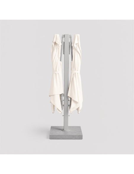 Cygnus Duo: Dubbele Zweefparasol met Zijarm