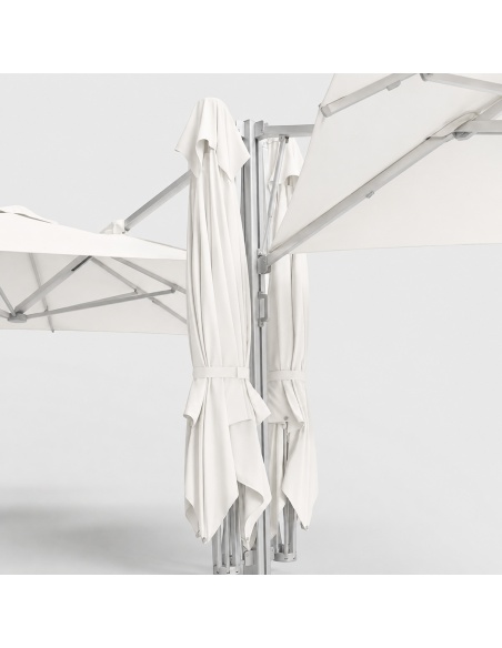 Cygnus Qadro: Zweefparasol met Vier Doeken 6×6 m