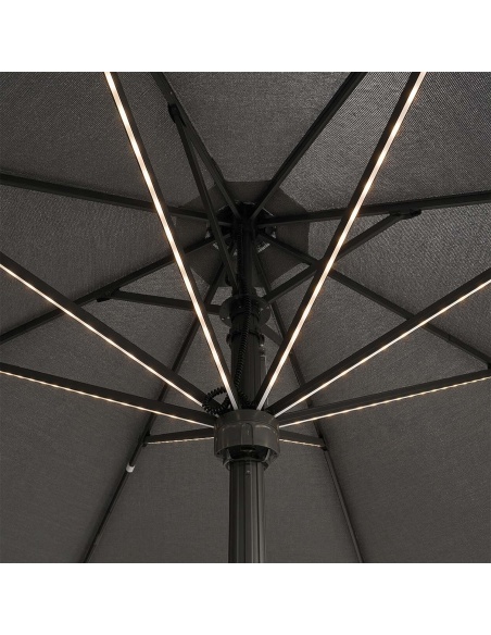 Hydrus: Professionele Parasol met Centrale Mast 5×5 m en Ø6 m