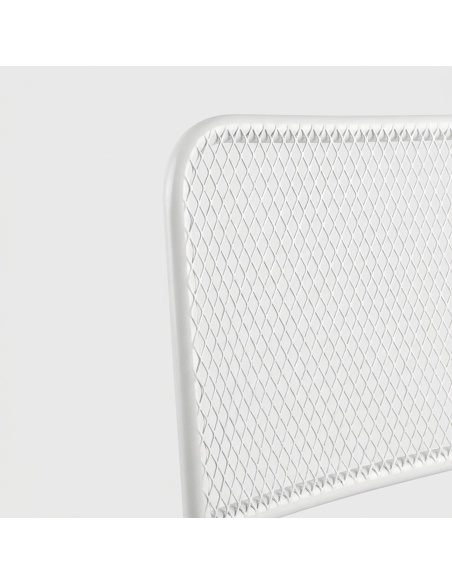 Fornax: set van 4 buitenstoelen van ijzer met metaalgaas