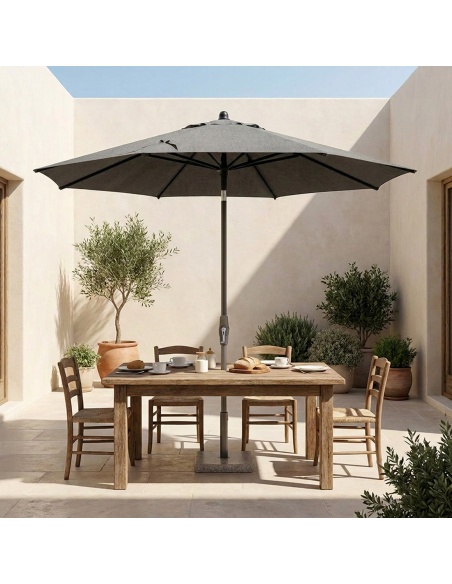 Lybra: Kantelbare Parasol met Centrale Paal en EquiTilt®-Technologie