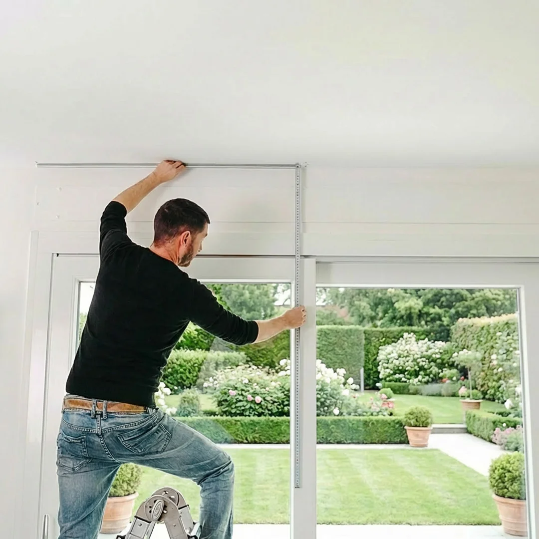 Schema hoogte rolgordijn - van bevestigingspunt tot vensterbank of vloer