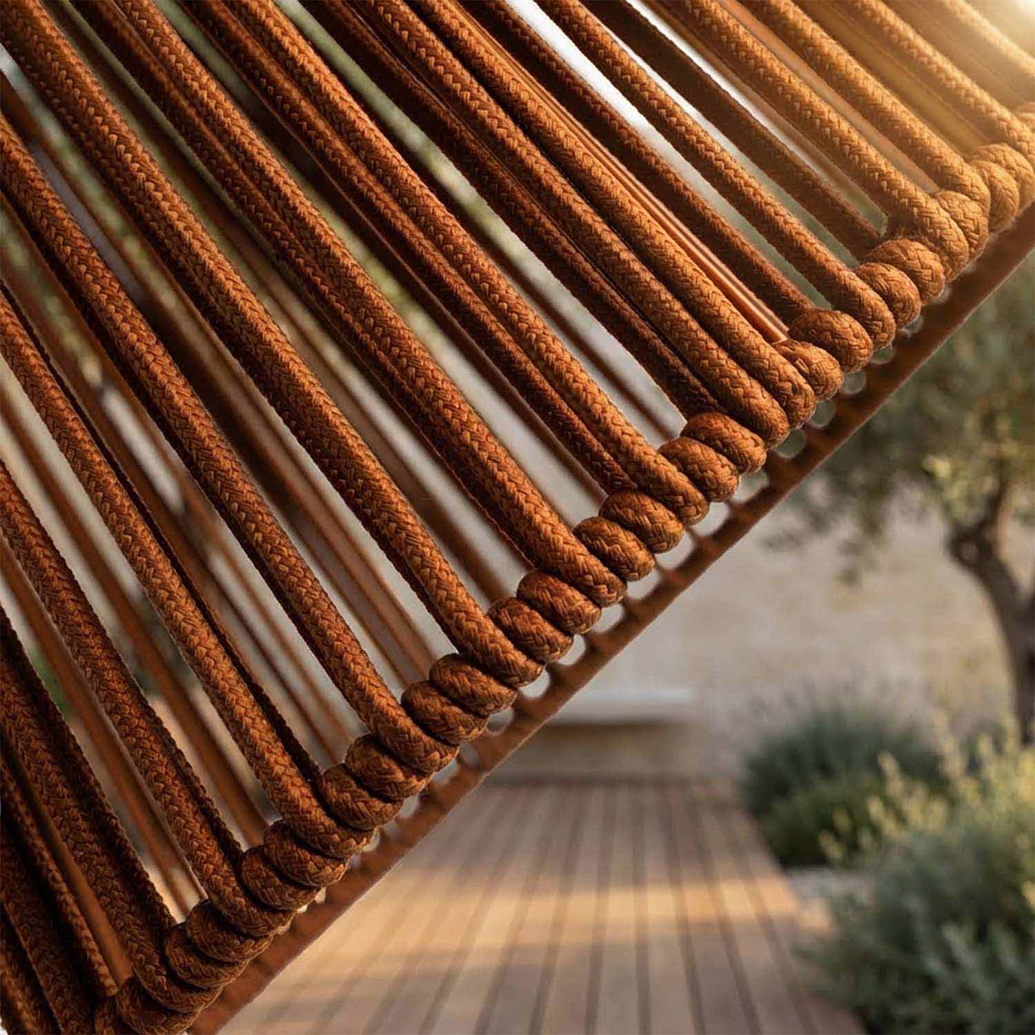 Touw van olefine polypropyleen: licht en schaduw verweven